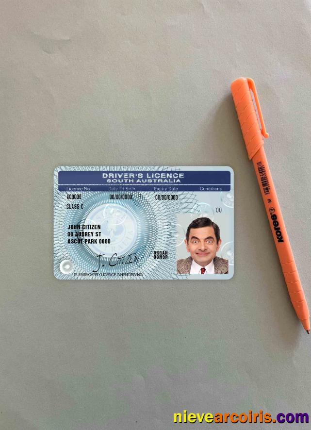 South Australia driving license  photolook